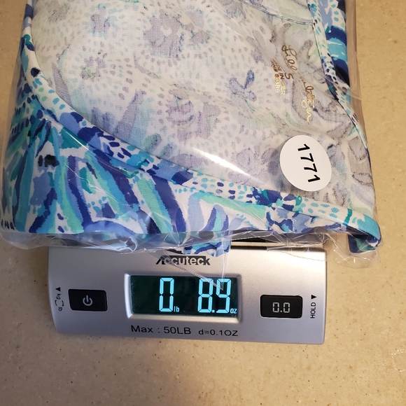 Lilly Pulitzer Carlile Small Blue Iris High Mainten Blouson Sleeve Pima Beach S - Picture 13 of 13